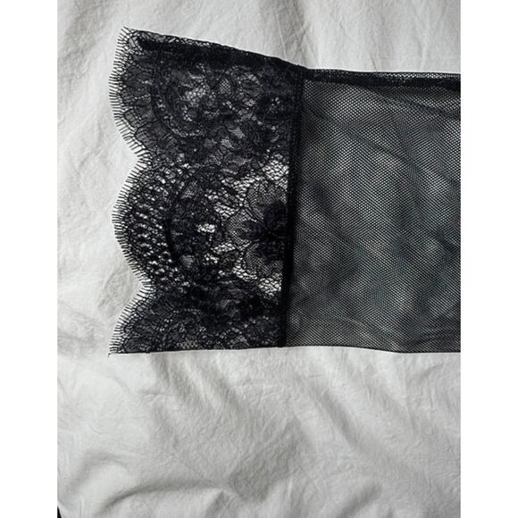 NWT Intimissimi Iconic Beauty Tulle and Lace Elegant Robe - Black Women's sz M/L - Picture 6 of 9